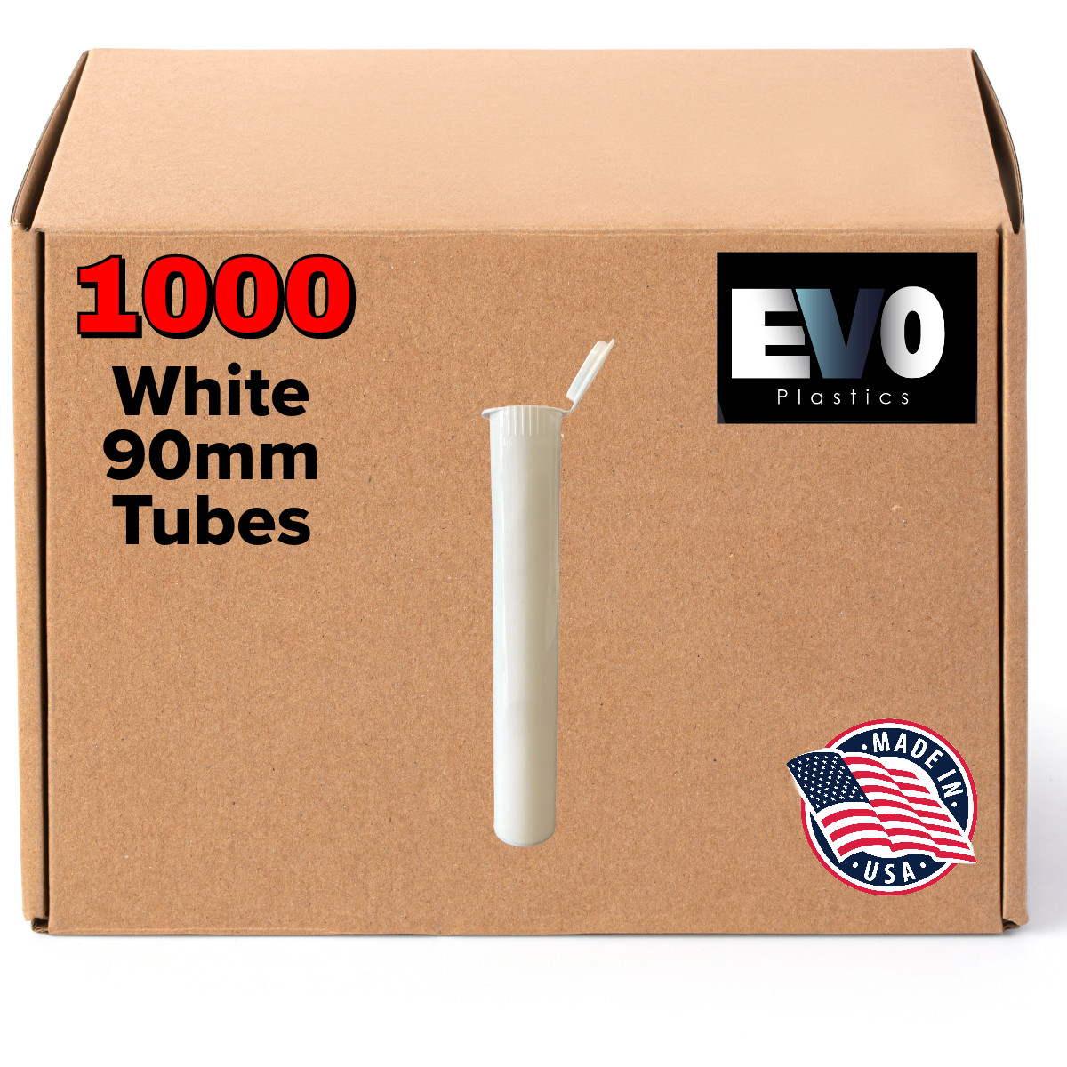 90mm Tubes - White - 1000 count , Pop Tops Tubes, BPA-Free - USA Made 90mm Tubes - White - 1000 count , Pop Tops Tubes, BPA-Free - USA Made