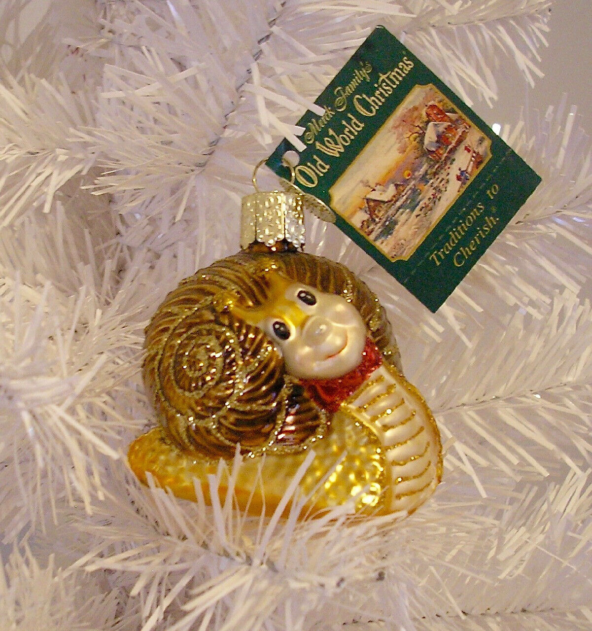 2002 OLD WORLD CHRISTMAS BLOWN GLASS ORNAMENT - SNAZZY SNAIL - NEW W/TAG