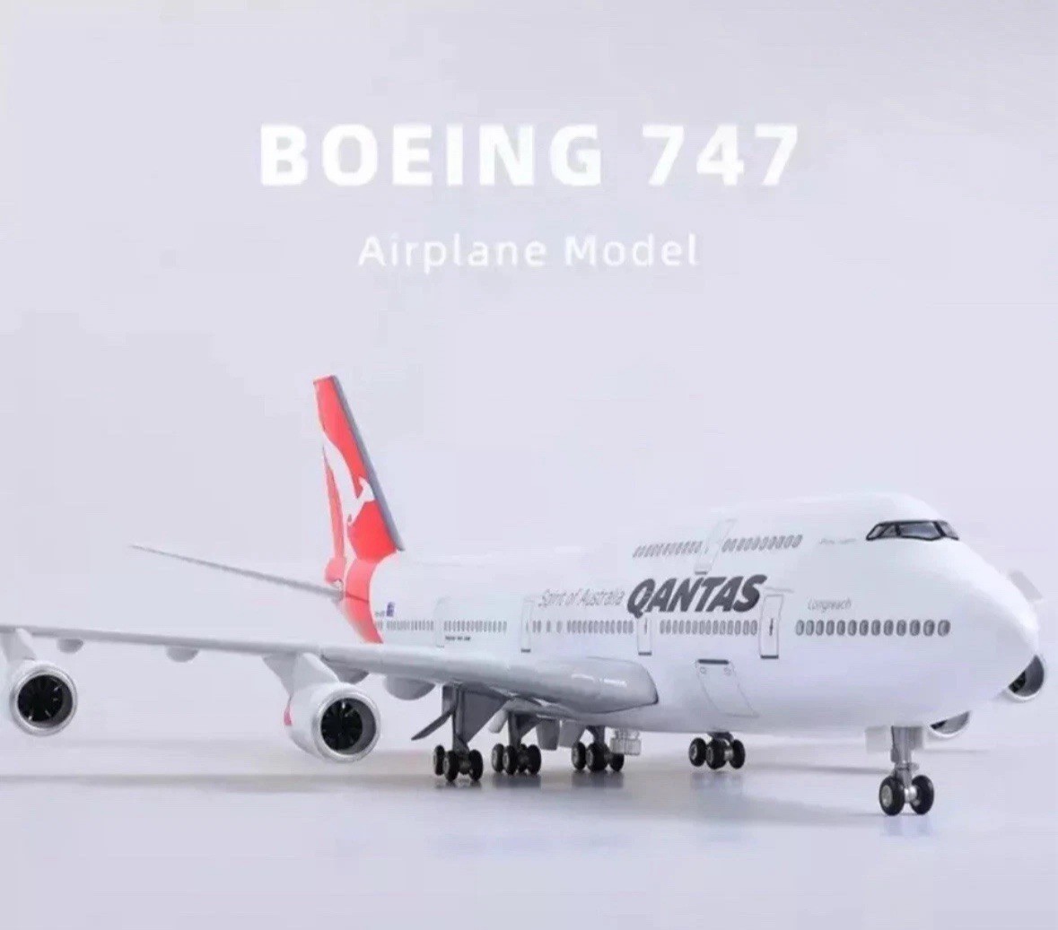 New Die-Cast 1:140 Qantas Airlines Boeing B747 Airplane Model New Die-Cast 1:140 Qantas Airlines Boeing B747 Airplane Model
