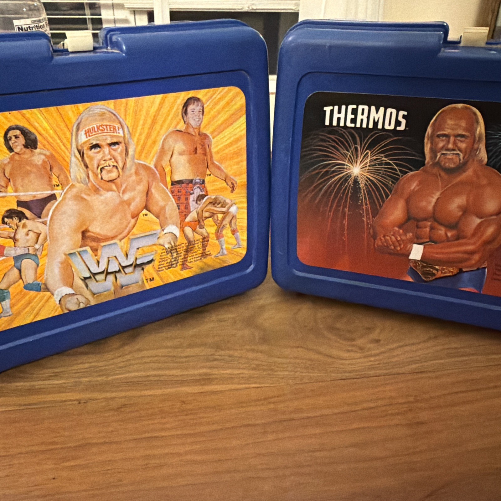 WWF Hulk Hogan/Andre The Giant/Roddy Piper Thermos Lunch Box WWF Hulk Hogan/Andre The Giant/Roddy Piper Thermos Lunch Box