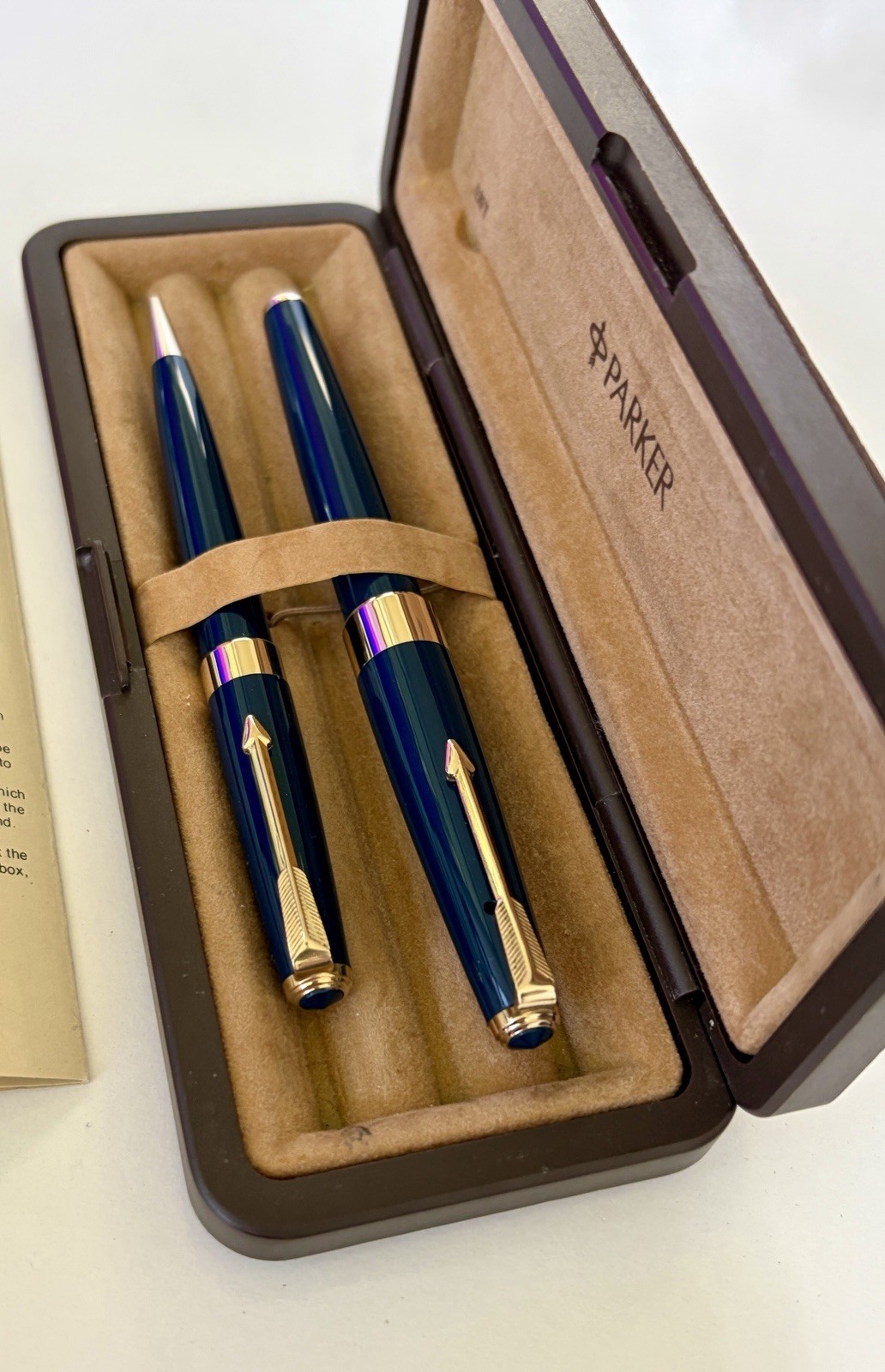 Vintage Parker 17 Super Duofold Fountain Pen & Pencil Set W/Box - Dark Blue Vintage Parker 17 Super Duofold Fountain Pen & Pencil Set W/Box - Dark Blue