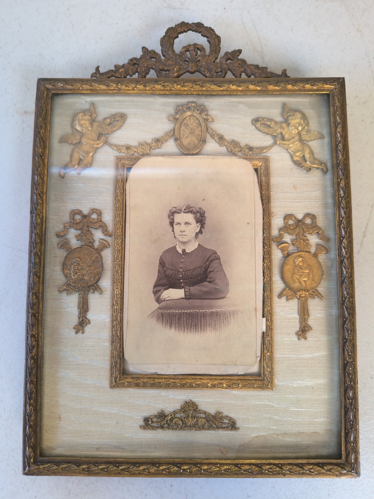 Antique French Louis XVI Gilt Ormolu Picture Frame Stern Brothers New York Antique French Louis XVI Gilt Ormolu Picture Frame Stern Brothers New York
