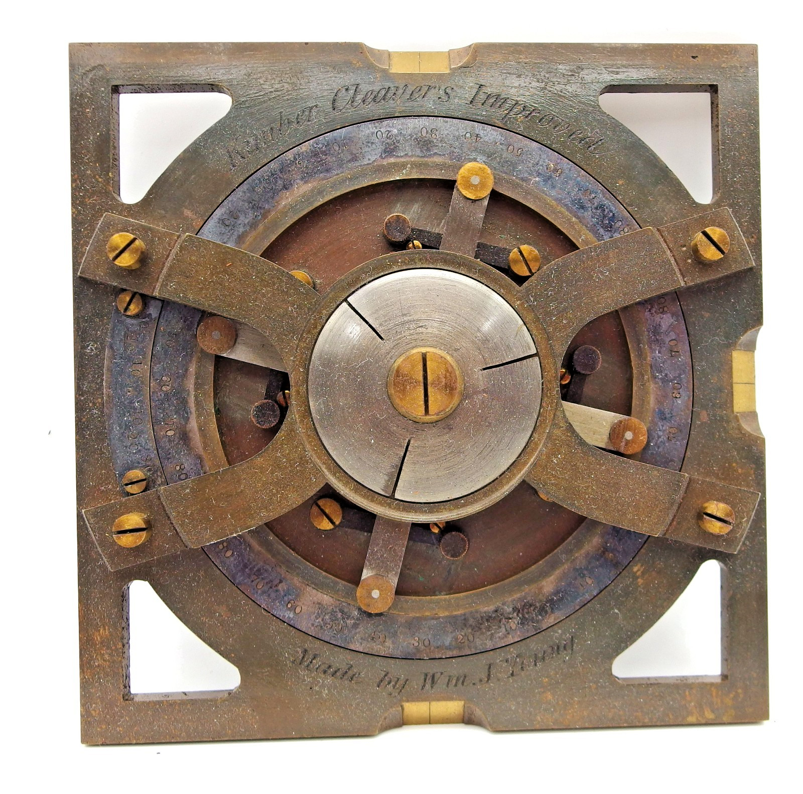 Rare Vintage W. J. Young Kimber Cleaver's Improved Protractor Surveying Drafting Rare Vintage W. J. Young Kimber Cleaver's Improved Protractor Surveying Drafting