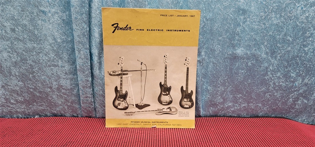 FENDER MUSICAL INSTRUMENTS PRICE LIST JANUARY 1967 VINTAGE GUITAR FENDER MUSICAL INSTRUMENTS PRICE LIST JANUARY 1967 VINTAGE GUITAR