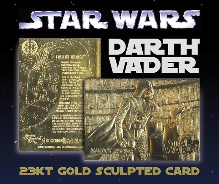 DARTH VADER STAR WARS Genuine 23KT GOLD CARD $40 Book Value* OFFICIALLY LICENSED