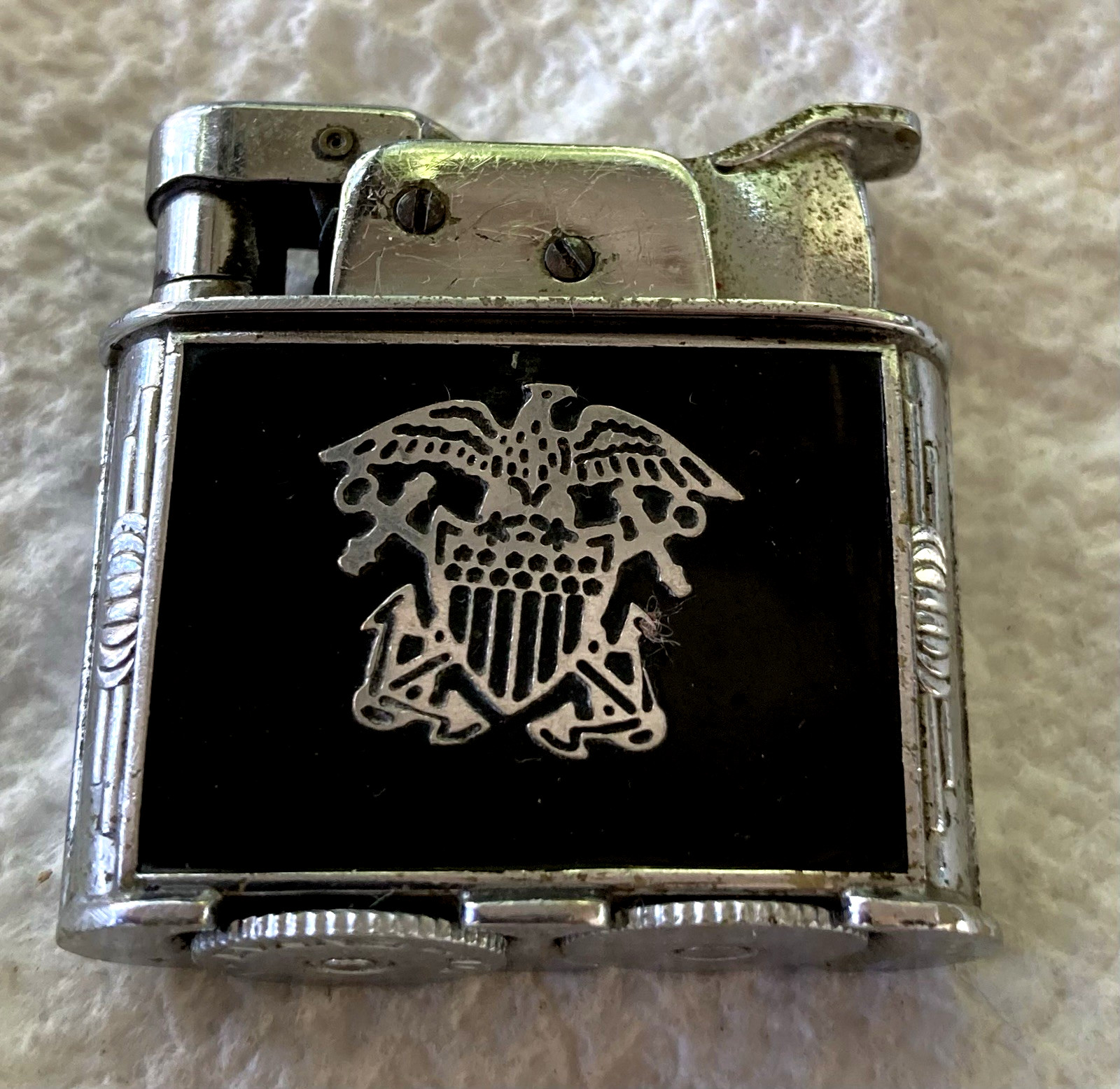 Exceptionally Rare 1930s Evans Bijou Trig-A-Lite Military Metallique Exceptionally Rare 1930s Evans Bijou Trig-A-Lite Military Metallique