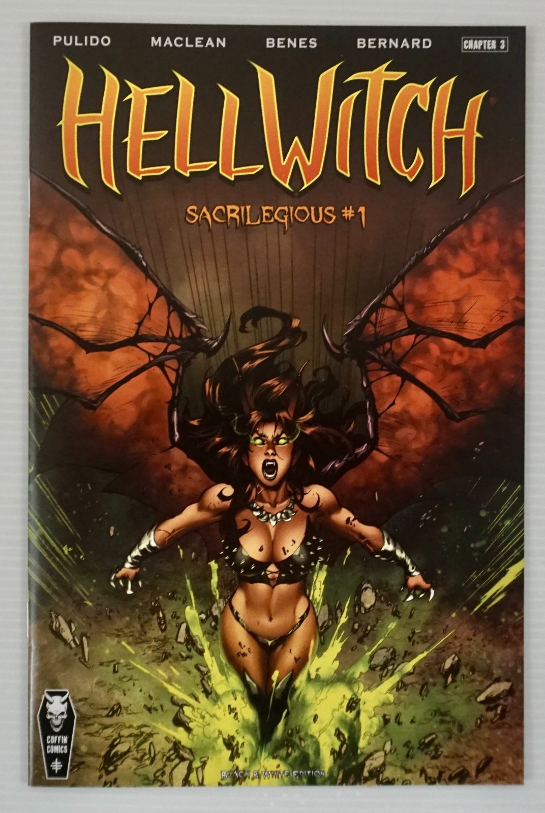 Hellwitch Sacrilegious #1 Black & White Edition 2021 Coffin NM Hellwitch Sacrilegious #1 Black & White Edition 2021 Coffin NM