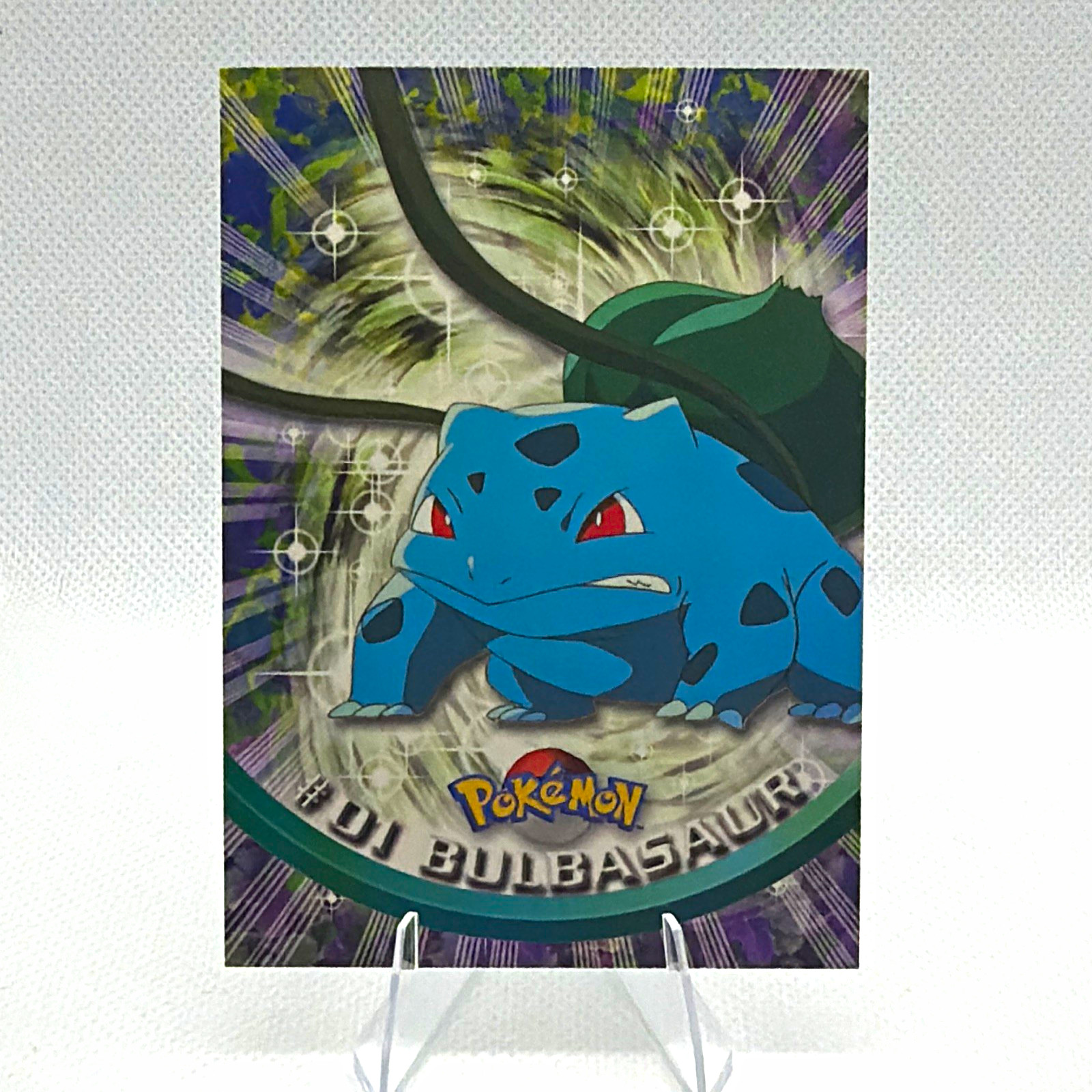 Topps Pokémon TV Animation Edition Bulbasaur #01 1999 Hologram Card English Topps Pokémon TV Animation Edition Bulbasaur #01 1999 Hologram Card English