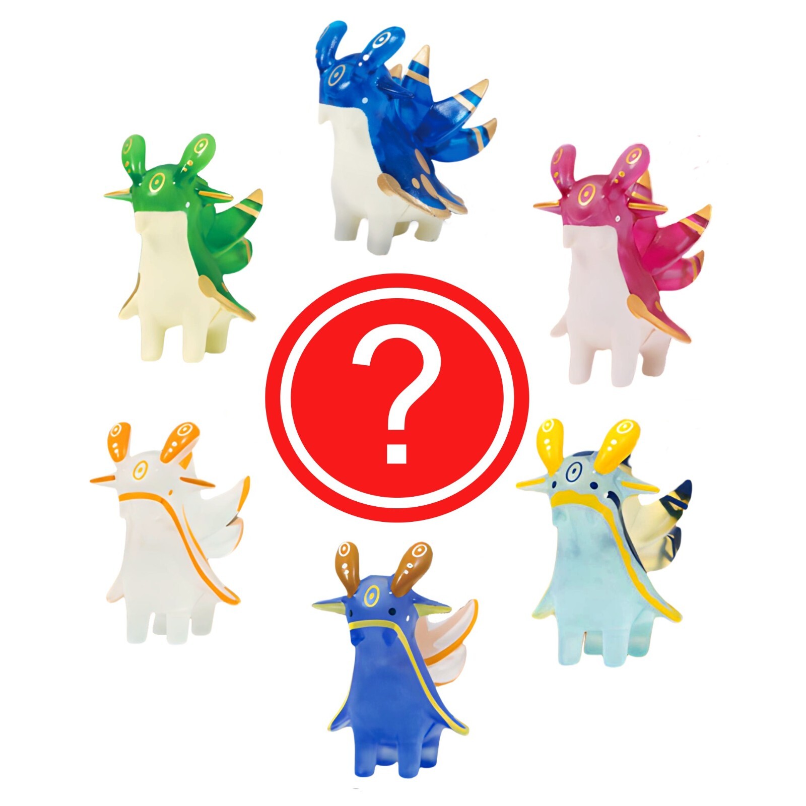 Japanese Blind Box Clear Nudibranch Sea Slug Dragon 1 Random Mini Figure Japanese Blind Box Clear Nudibranch Sea Slug Dragon 1 Random Mini Figure