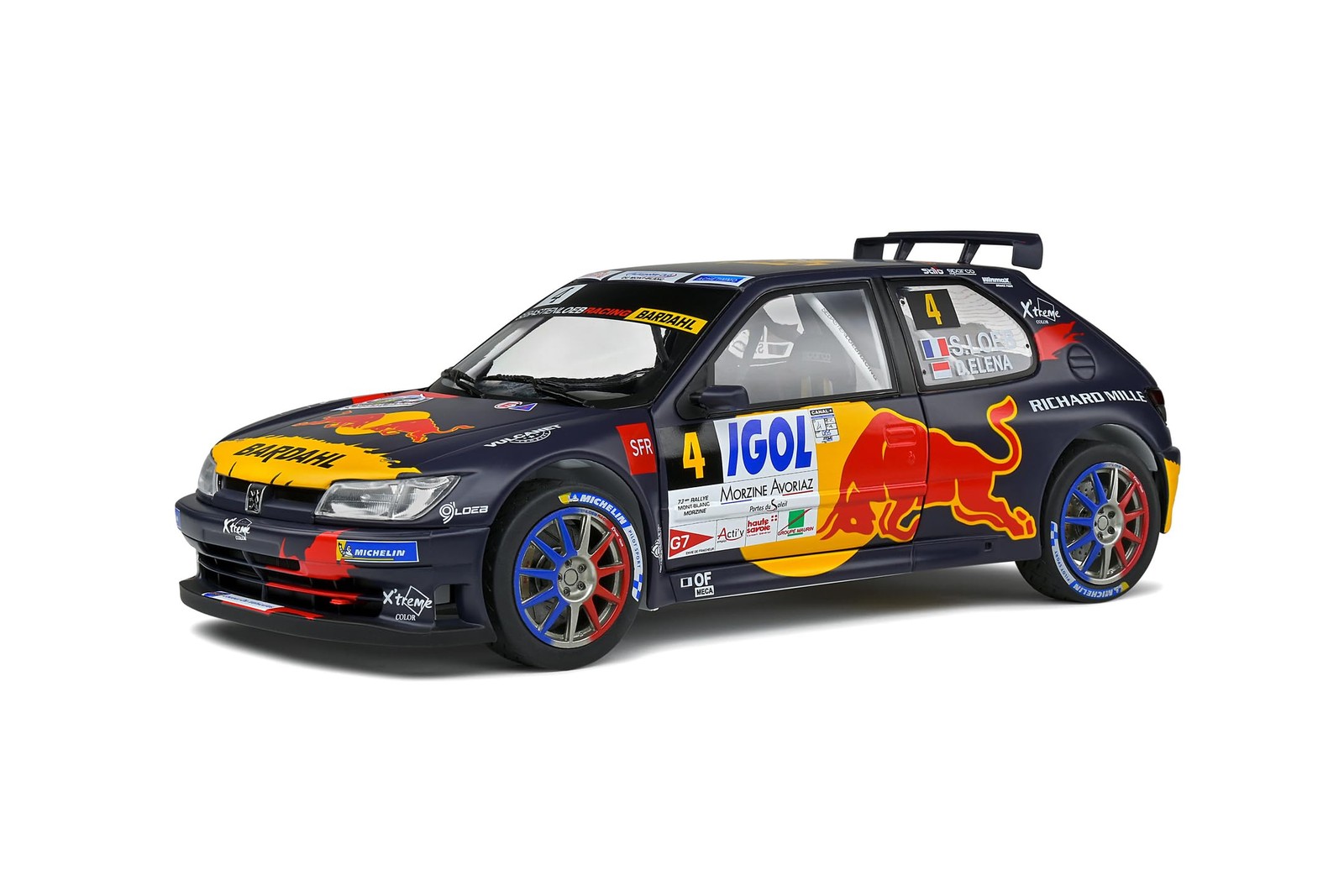 Solido 1:18 Peugeot 306 Maxi Black #4 Loeb Rally du Mont Blanc 2021 Model Solido 1:18 Peugeot 306 Maxi Black #4 Loeb Rally du Mont Blanc 2021 Model