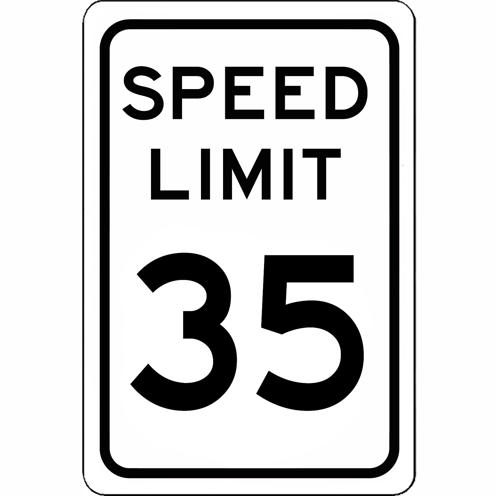 Speed Limit 35 MPH Sign - New 8" x 12" Aluminum Road and Street Sign - No Rust Speed Limit 35 MPH Sign - New 8" x 12" Aluminum Road and Street Sign - No Rust