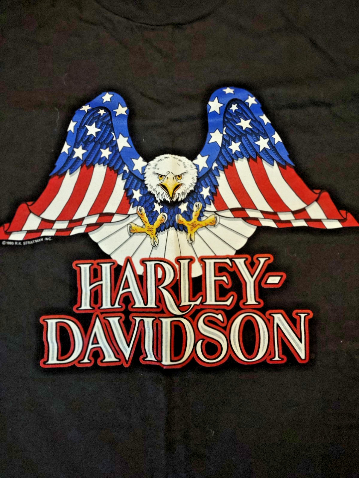Harley Davidson Vintage t shirt XL American Flag Eagle GREAT CONDITION Harley Davidson Vintage t shirt XL American Flag Eagle GREAT CONDITION