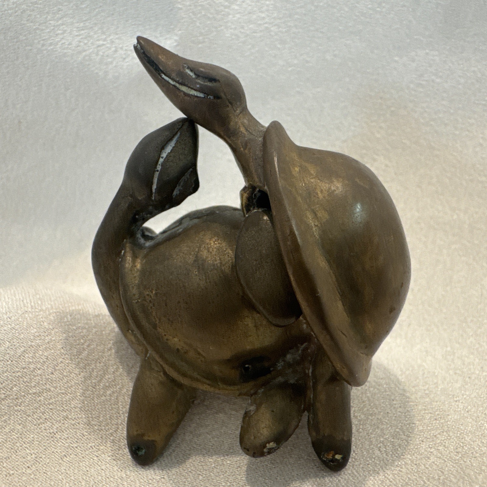 Vintage Solid Brass Humping Or Mating Turtles With A Baby Turtle Inside. Vintage Solid Brass Humping Or Mating Turtles With A Baby Turtle Inside.
