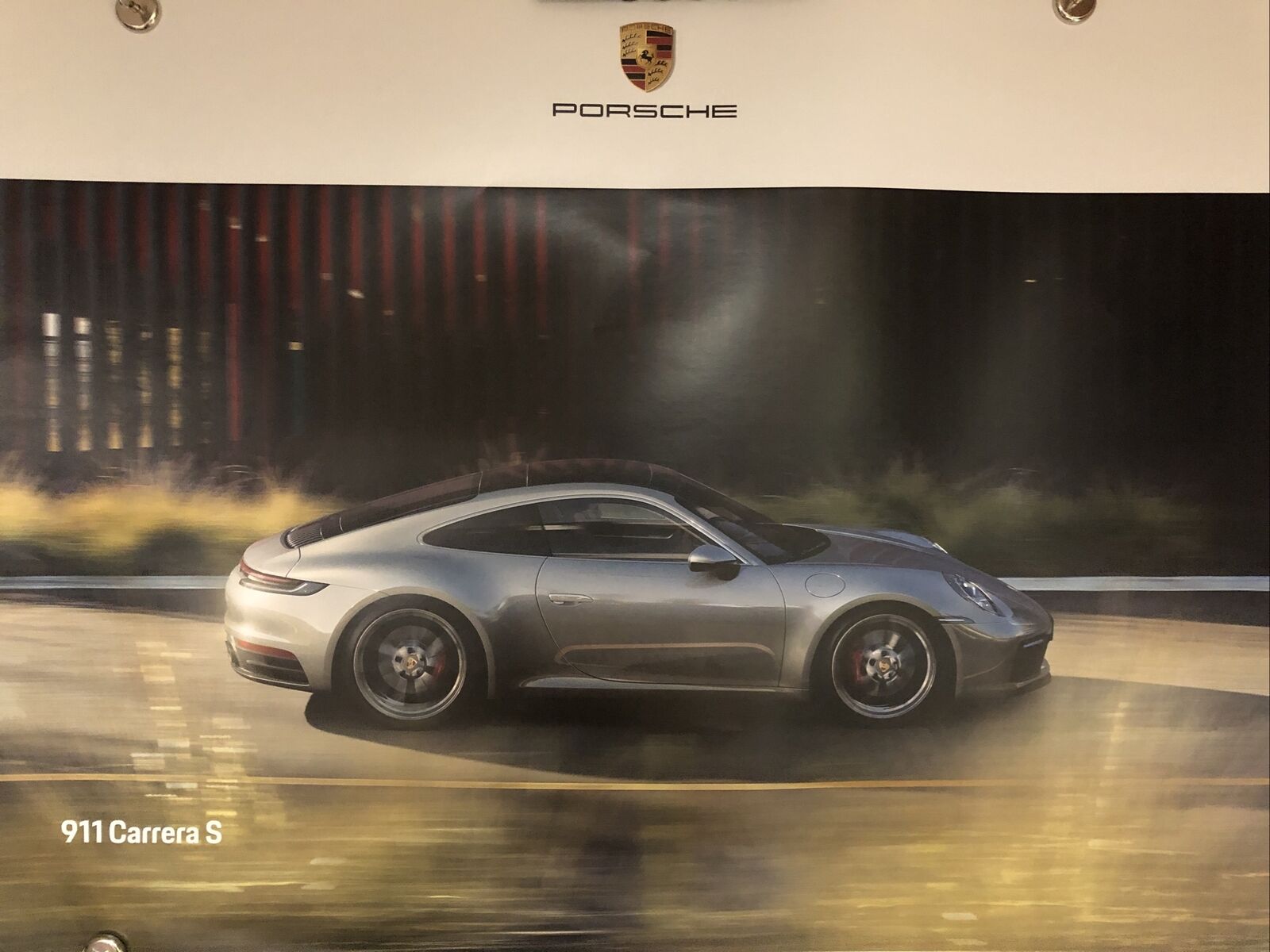 2018 / 2019 Porsche 911 Carrera S Coupe Showroom Advertising Poster RARE Awesome