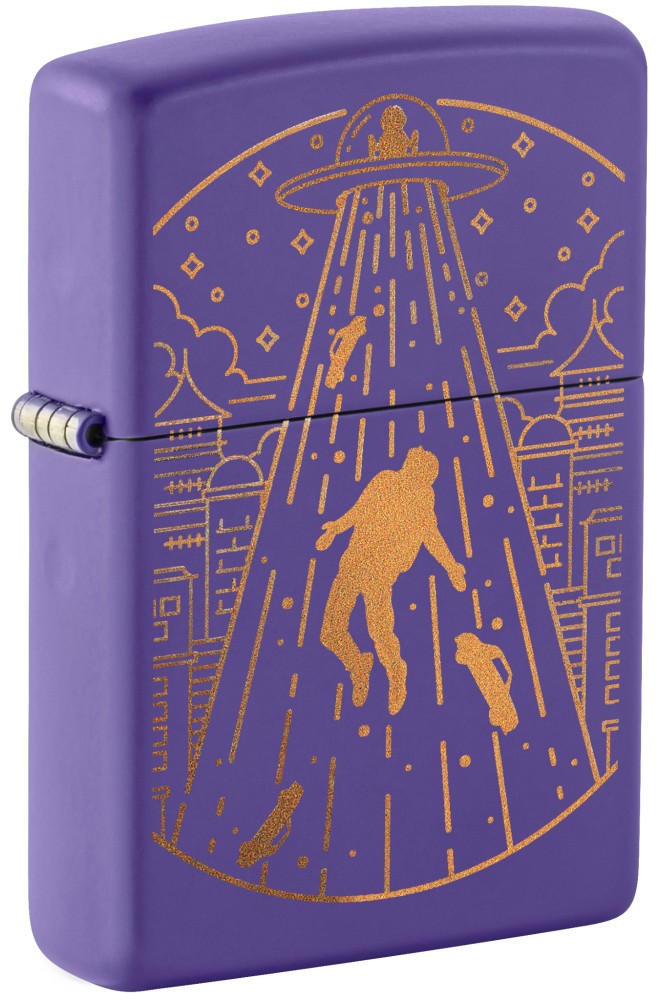 Zippo Beam Me Up Design Purple Matte Windproof Lighter, 47437 Zippo Beam Me Up Design Purple Matte Windproof Lighter, 47437