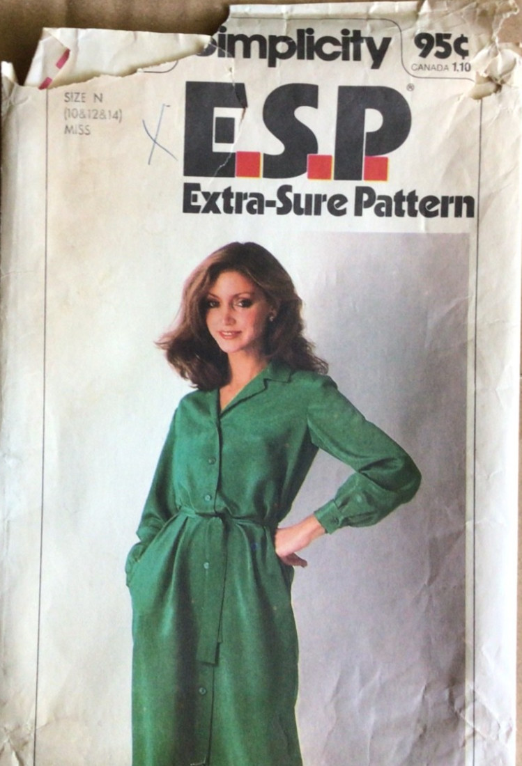 SIMPLICITY E.S.P. 8966 MISSES SIZE 10-14 DRESS SEWING PATTERN ©1979 CUT SIMPLICITY E.S.P. 8966 MISSES SIZE 10-14 DRESS SEWING PATTERN ©1979 CUT