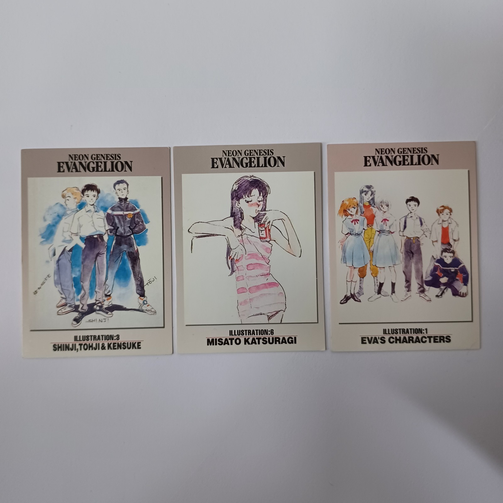 Vintage Evangelion Carddass Masters IL 3pc Lot USED