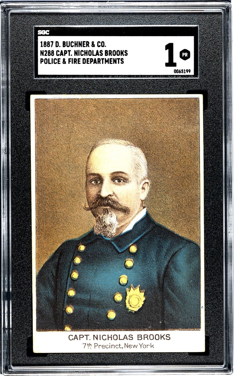 1888 Buchner N288 Police Inspectors & Captains & Fire Chiefs (SGC 1) N. Brooks