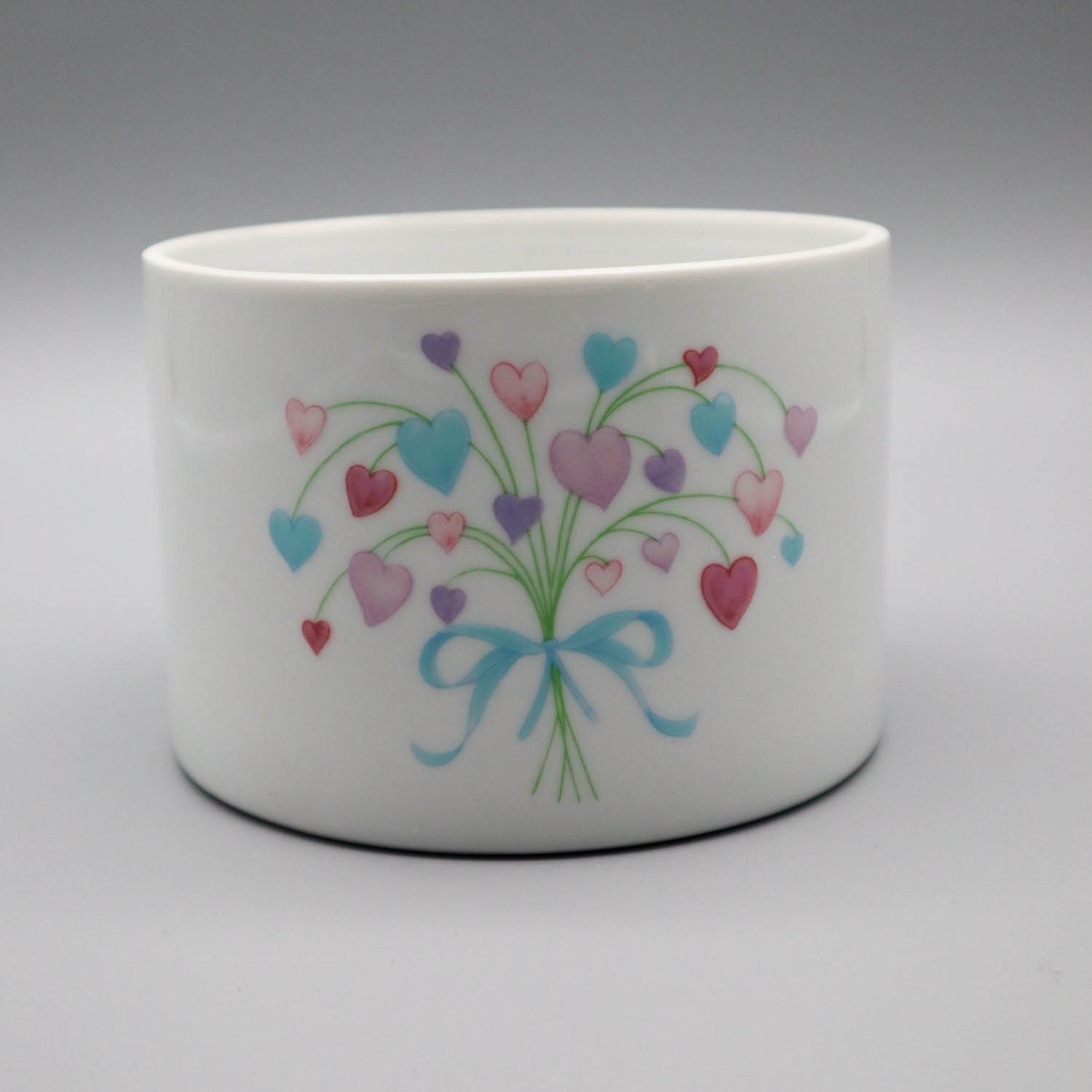Vtg FTDA Ceramic Planter Plant Pot Vase Pastel Hearts Bouquet '80s Cottagecore Vtg FTDA Ceramic Planter Plant Pot Vase Pastel Hearts Bouquet '80s Cottagecore