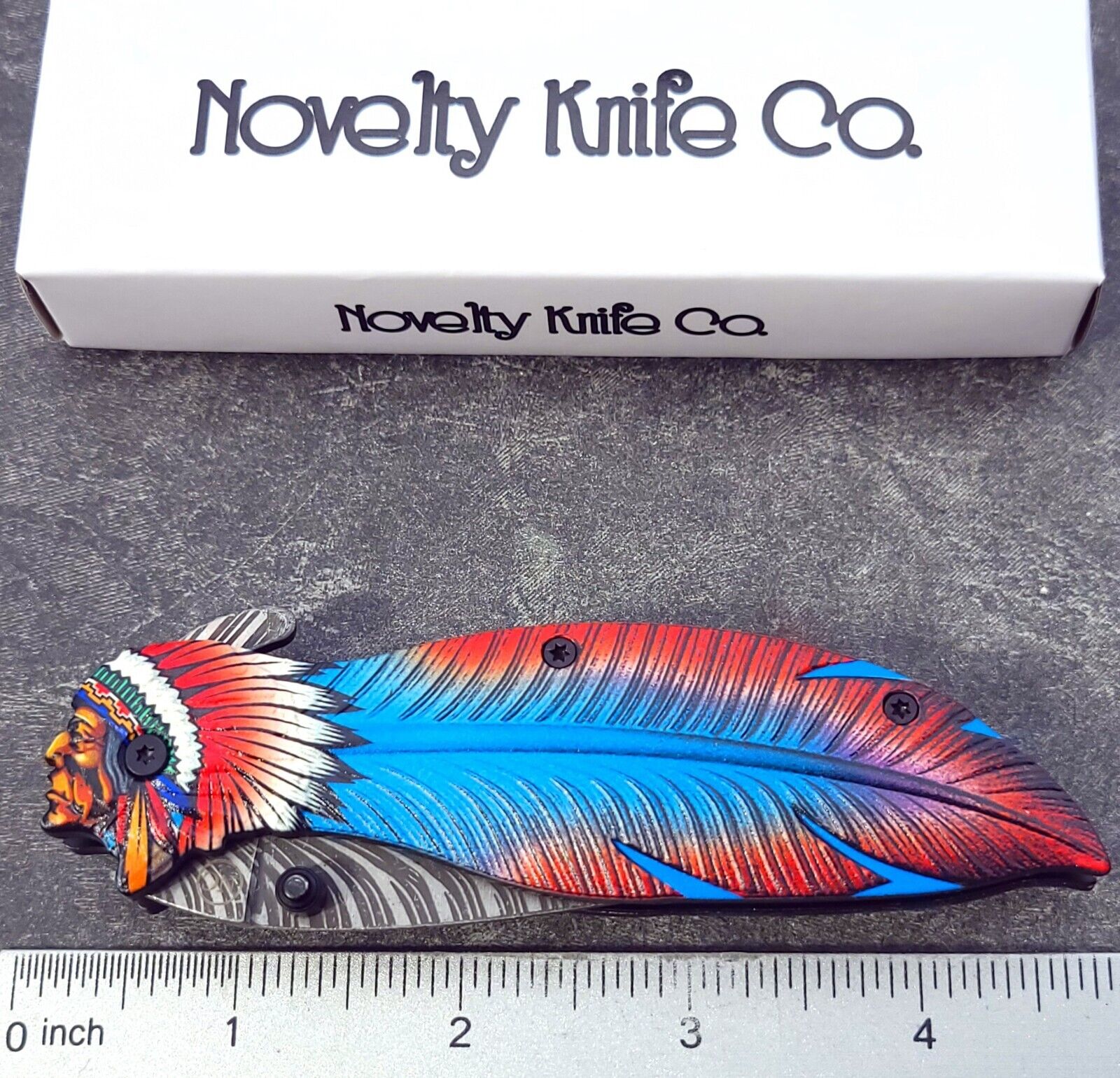 Novelty Cutlery Feather A/O Tactical Liner Lock Folding Pocket Clip Knife