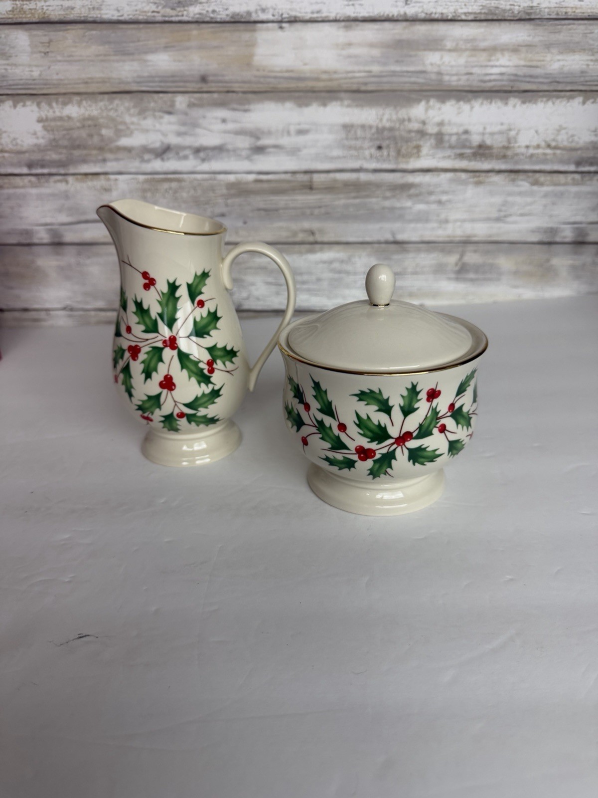 Lenox Holiday Sugar & Creamer Set New in Box 