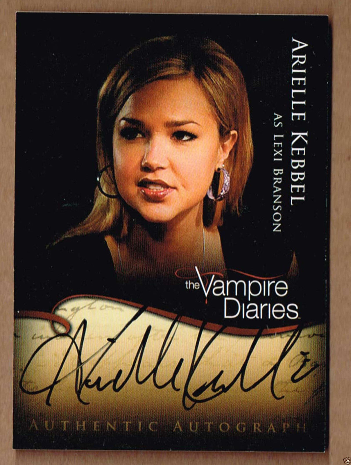 2011/12 ARIELLE KEBBEL Cryptozoic Vampire Diaries 1 - Autograph Insert Card #A14