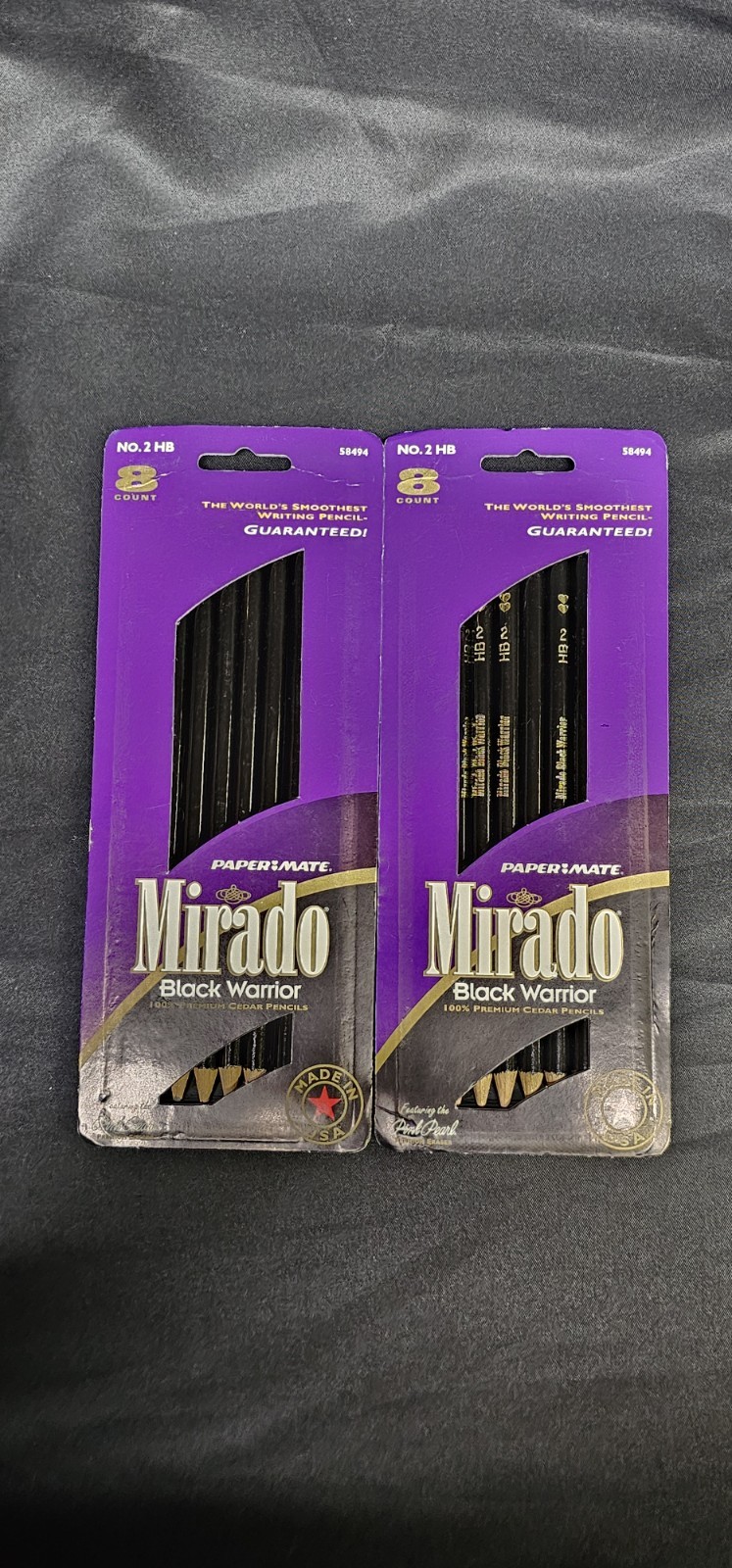 Papermate Mirado Black Warrior No 2 HB Cedar Drawing Pencils 58494 2 Pkgs NOS Papermate Mirado Black Warrior No 2 HB Cedar Drawing Pencils 58494 2 Pkgs NOS