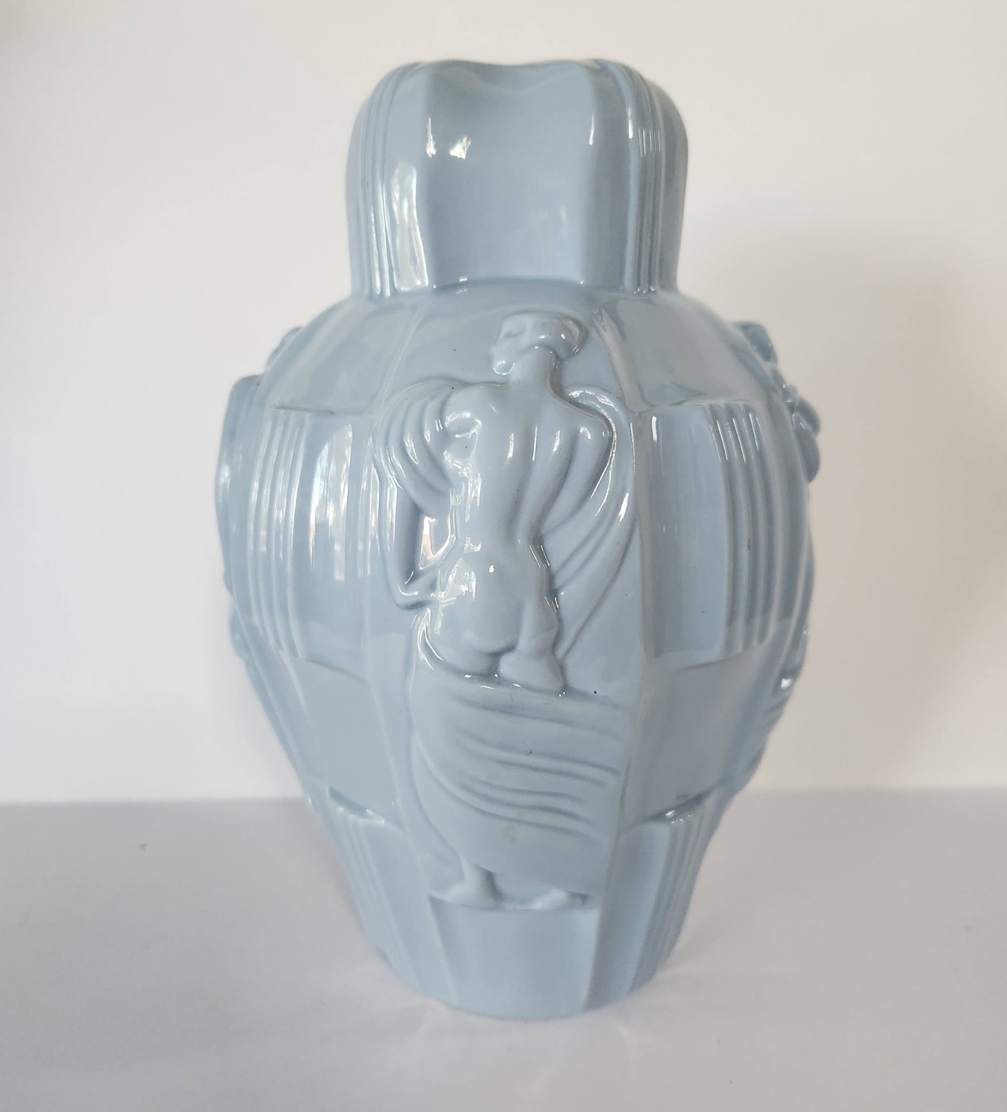 Vintage Ingrid Schlevogt Czech Glass Blue Lamp Base 9" Vintage Ingrid Schlevogt Czech Glass Blue Lamp Base 9"