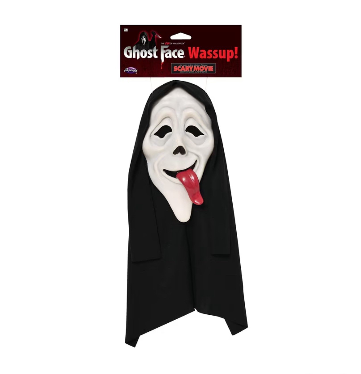 SCARY MOVIE WASSUP GHOST FACE STONED TONGUE COSTUME MASK . Scream Movie