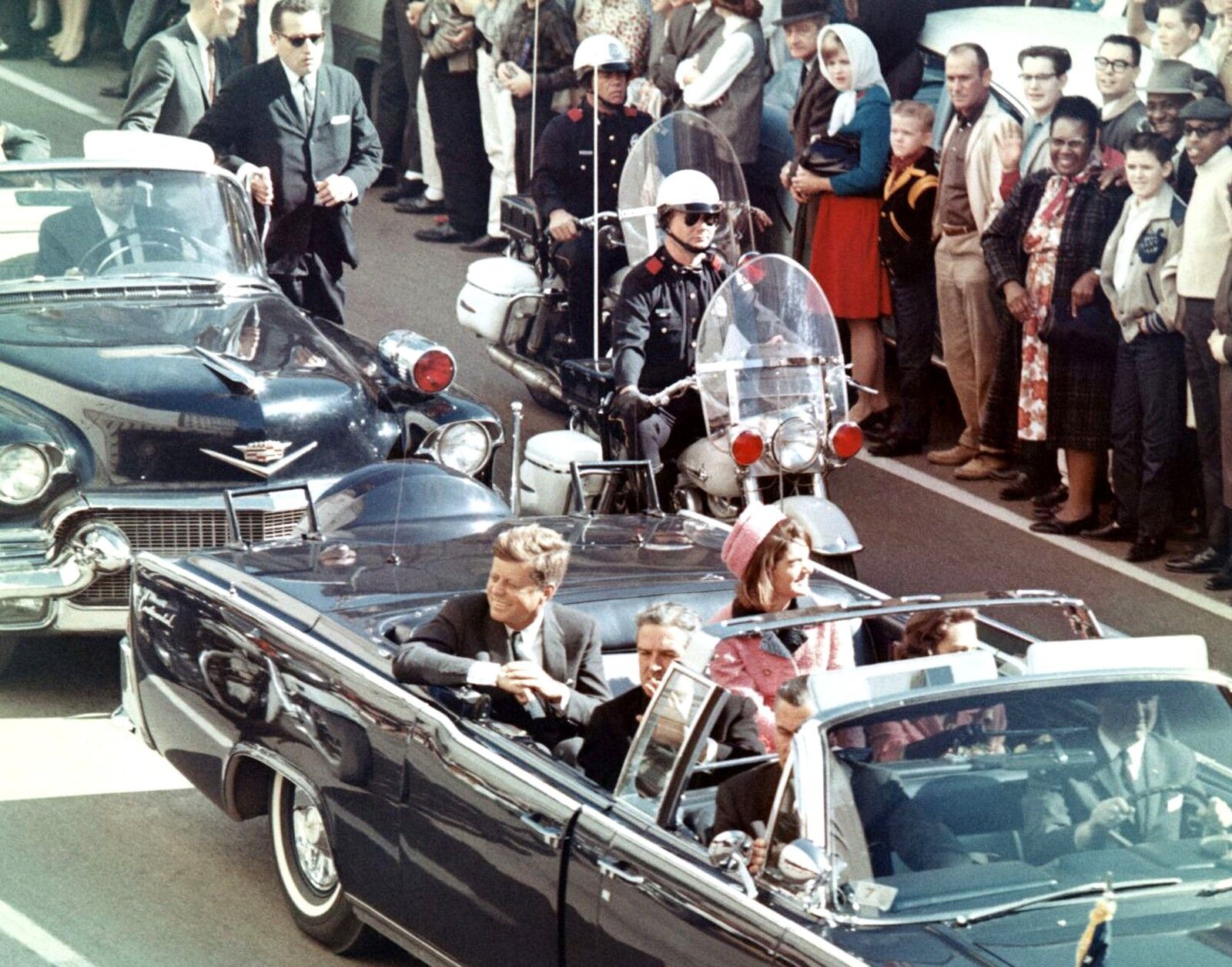 President John F. Kennedy in Dallas Moment Before Assassination-1963 LARGE PHOTO