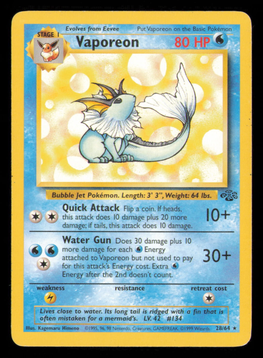 Jungle #28/64 Vaporeon (28) Jungle #28/64 Vaporeon (28)