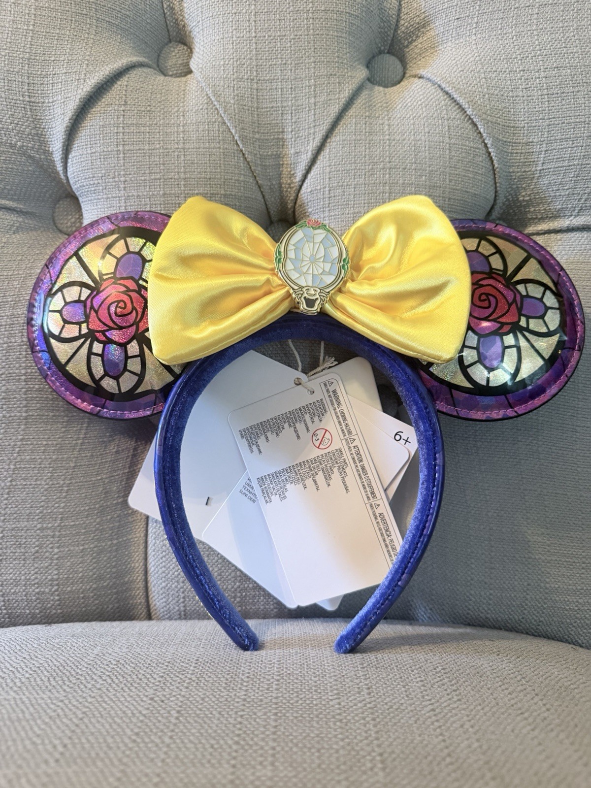 EXCLUSIVE Loungefly Disney Beauty and the Beast Belle Stained Glass Ears NWT EXCLUSIVE Loungefly Disney Beauty and the Beast Belle Stained Glass Ears NWT