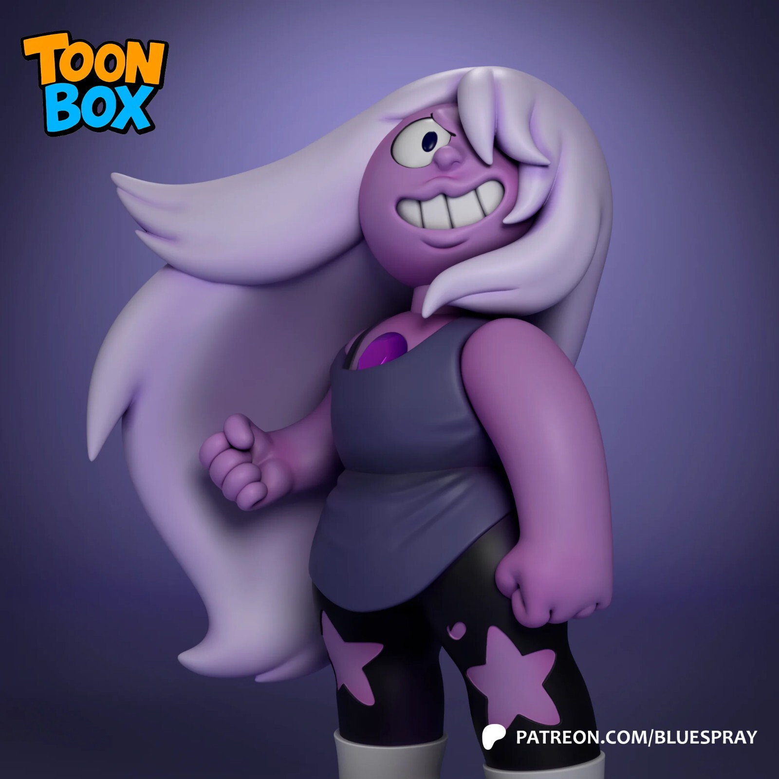 1:8 Amethyst Steven Universe Fan Art UNPAINTED Resin Garage Kit 1:8 Amethyst Steven Universe Fan Art UNPAINTED Resin Garage Kit