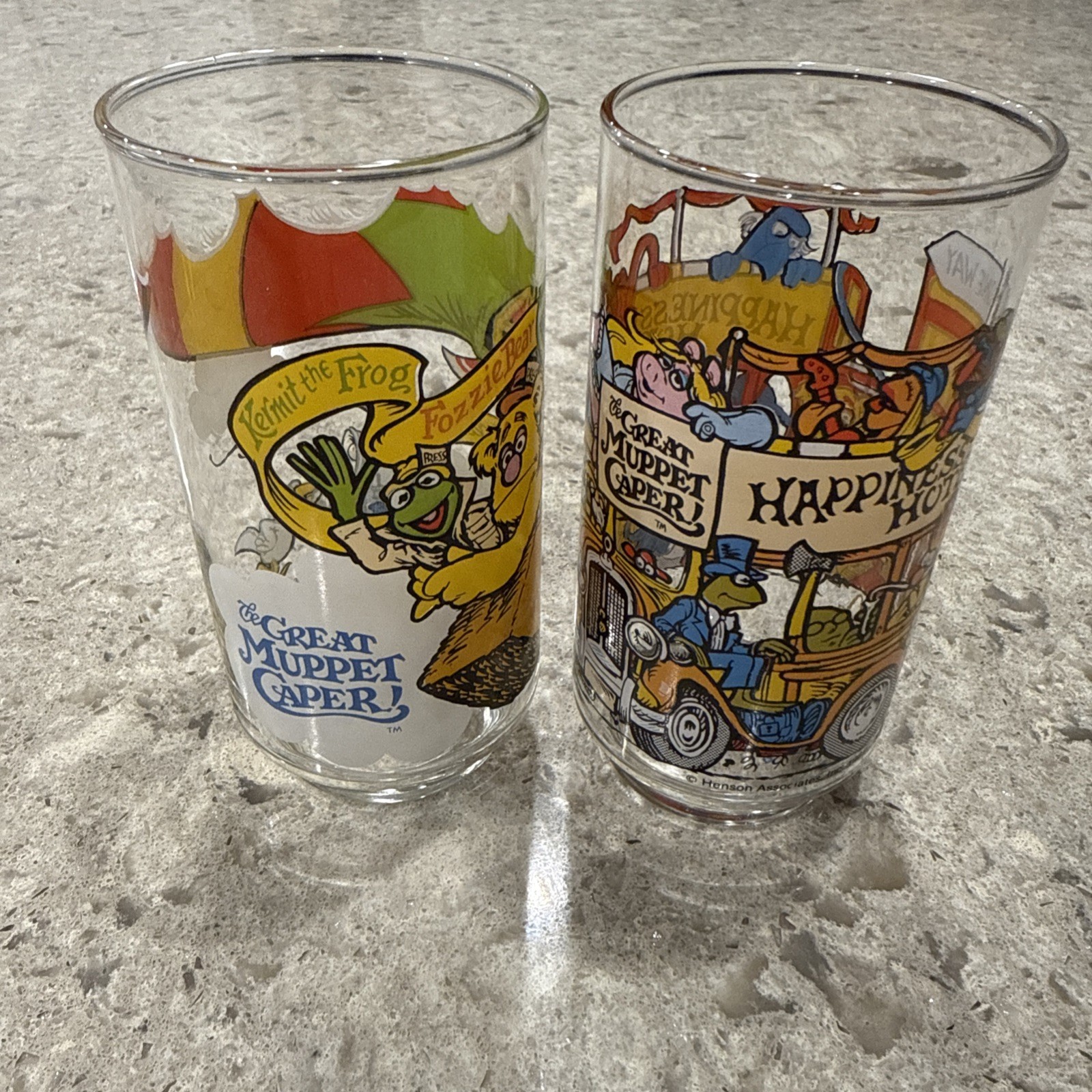 Vintage 1981 McDonald’s The Great Muppet Caper Drinking Glasses 2 Vintage 1981 McDonald’s The Great Muppet Caper Drinking Glasses 2