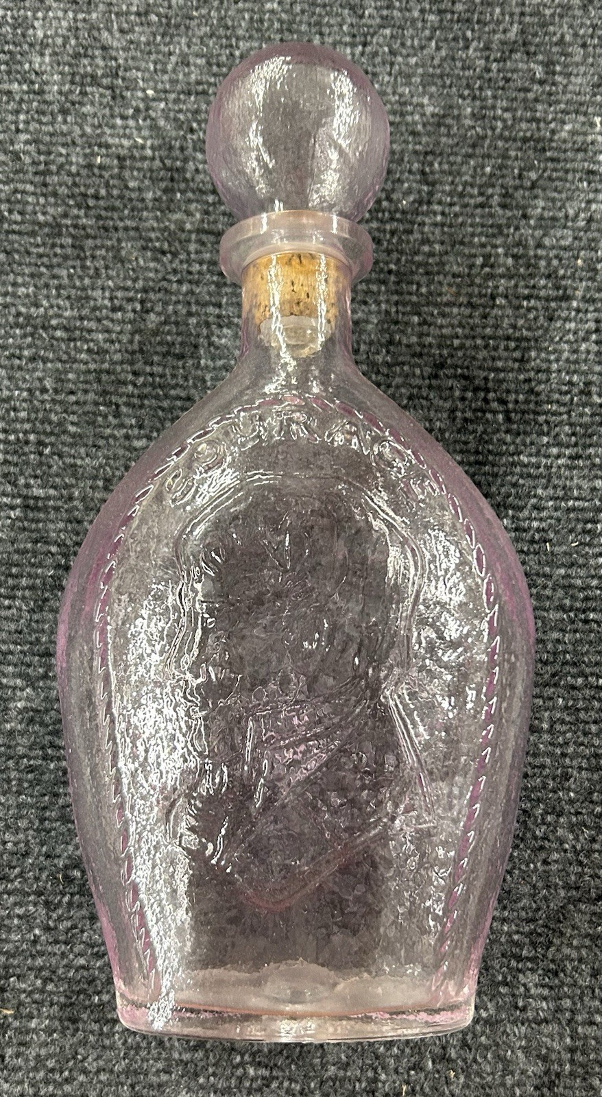 Vintage Pink Decanter - Whiskey Bottle "Lord Calvert" Courage Vintage Pink Decanter - Whiskey Bottle "Lord Calvert" Courage