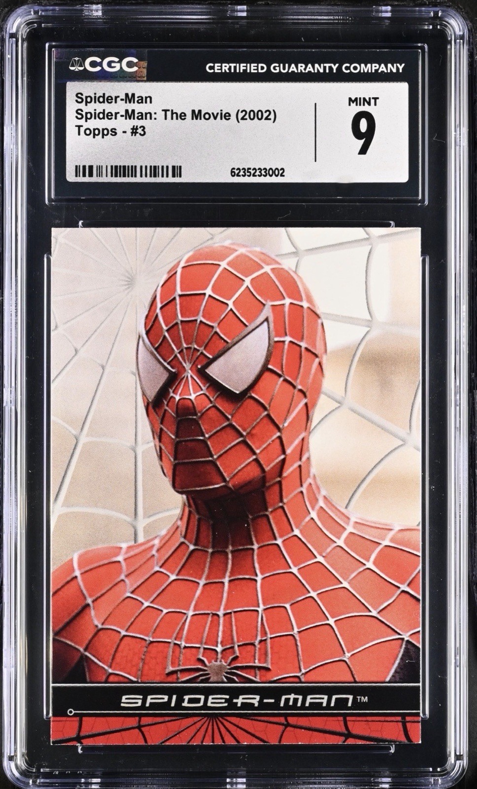 2002 Topps Spider-Man Movie #3 Spider Man CGC 9 2002 Topps Spider-Man Movie #3 Spider Man CGC 9
