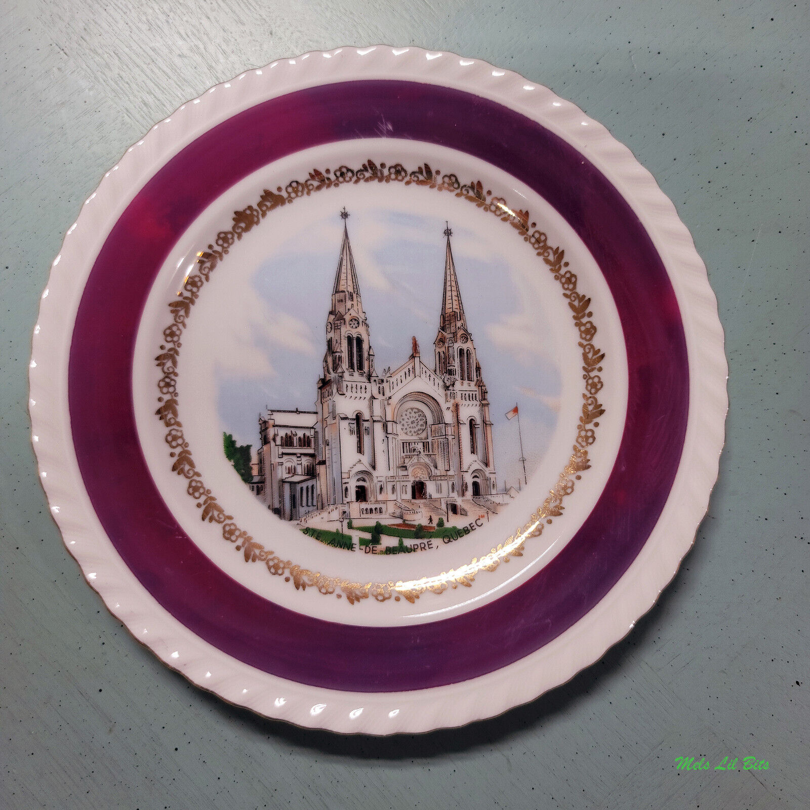 RARE Ste. Anne de Beaupré Quebec Canada Porcelain Vintage Collector's Plate