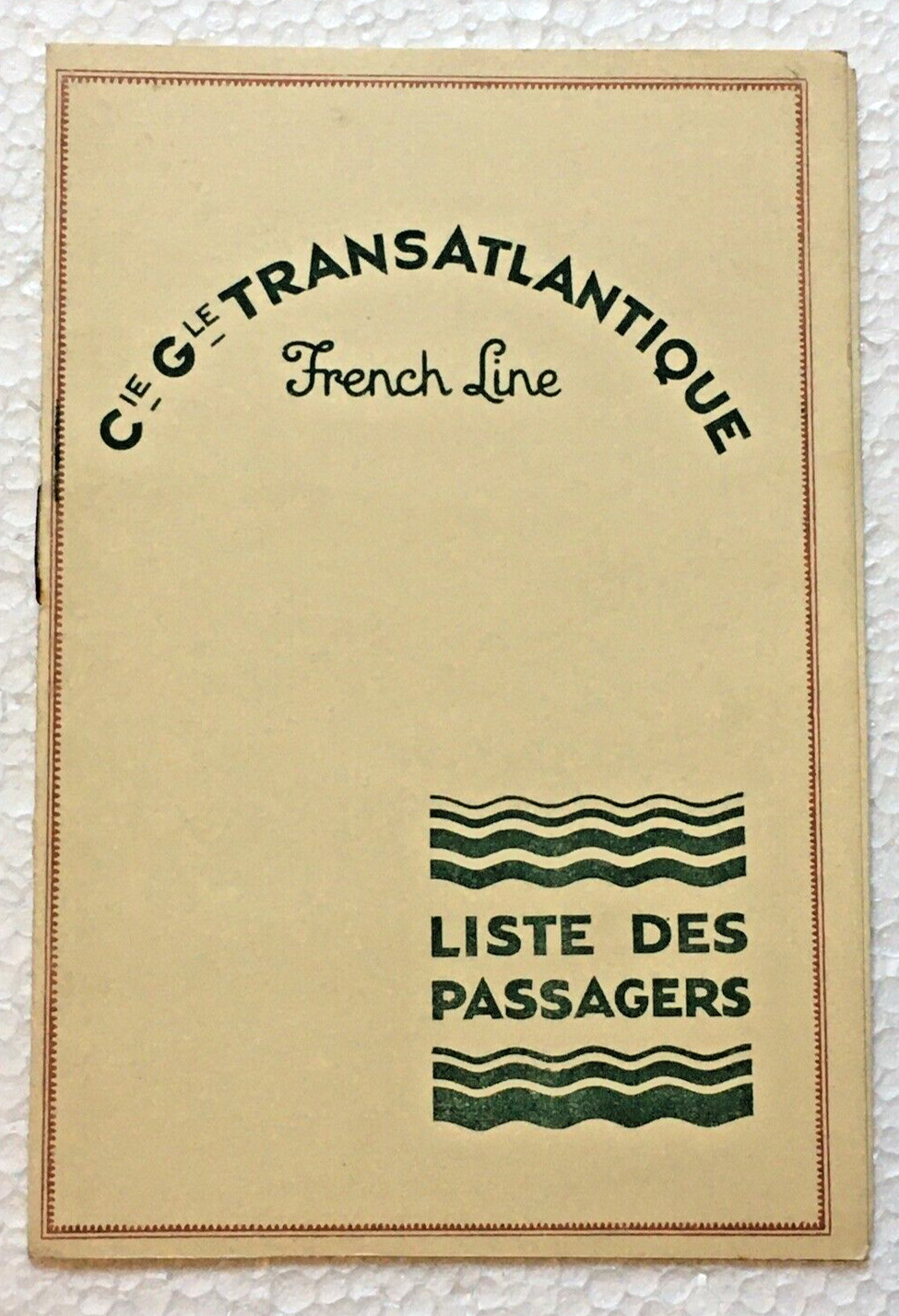 1928 S.S. Paris Passenger List – Claire Luce (Broadway, Hollywood Actress)