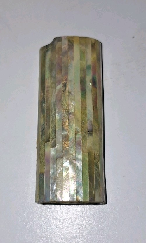 VINTAGE Mother of Pearl Shell BIC Lighter Case Ocean Cover Gift 1980s Old Stock VINTAGE Mother of Pearl Shell BIC Lighter Case Ocean Cover Gift 1980s Old Stock