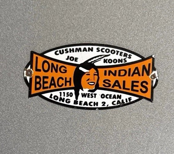VINTAGE INDIAN CYCLE CUSHMAN PORCELAIN SIGN CAR GAS OIL TRUCK MOTORCYCLE VINTAGE INDIAN CYCLE CUSHMAN PORCELAIN SIGN CAR GAS OIL TRUCK MOTORCYCLE
