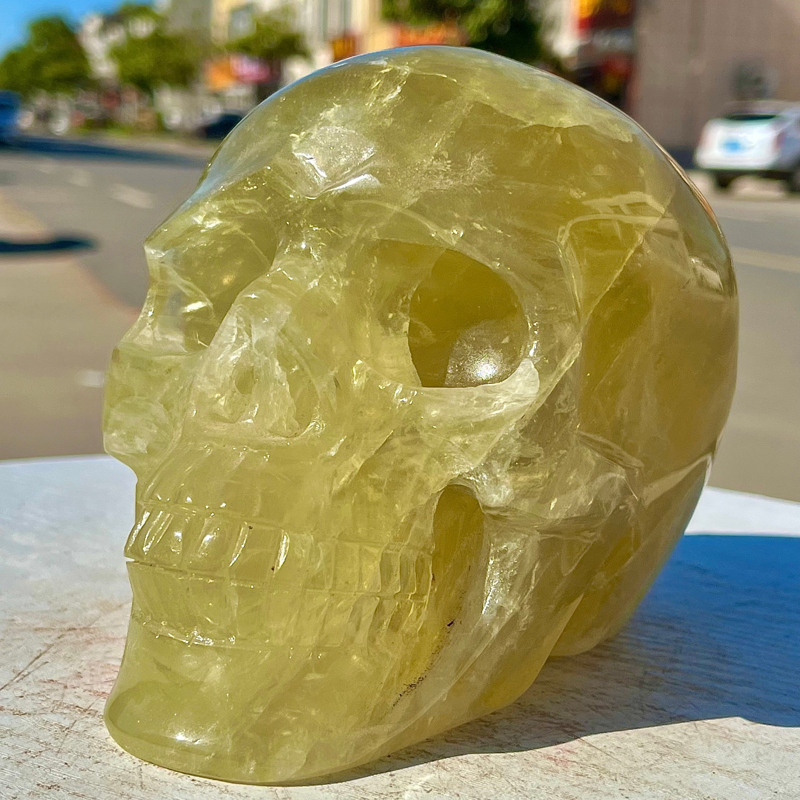 6.06LB High quality citrine skull hand carved skull healing 6.06LB High quality citrine skull hand carved skull healing