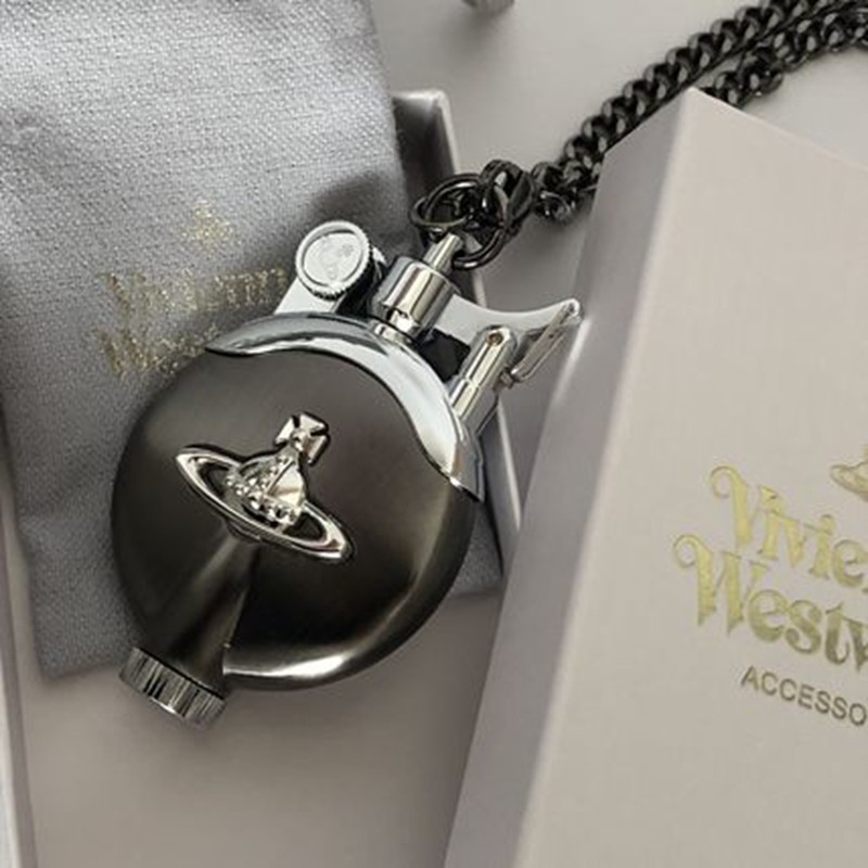 *US Seller* Vivienne Westwood Oil Lighter Black With Metal ORB Chain & Case Gift *US Seller* Vivienne Westwood Oil Lighter Black With Metal ORB Chain & Case Gift