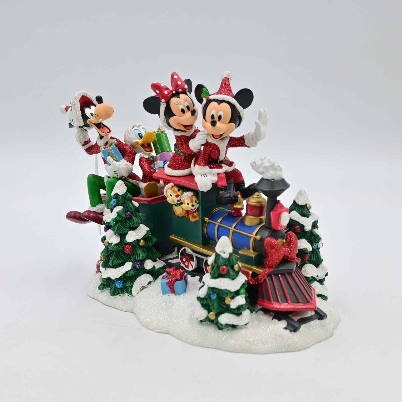 Disney Parks Exclusive Santa Mickey Mouse Train Figure Minnie, Goofy, Donald