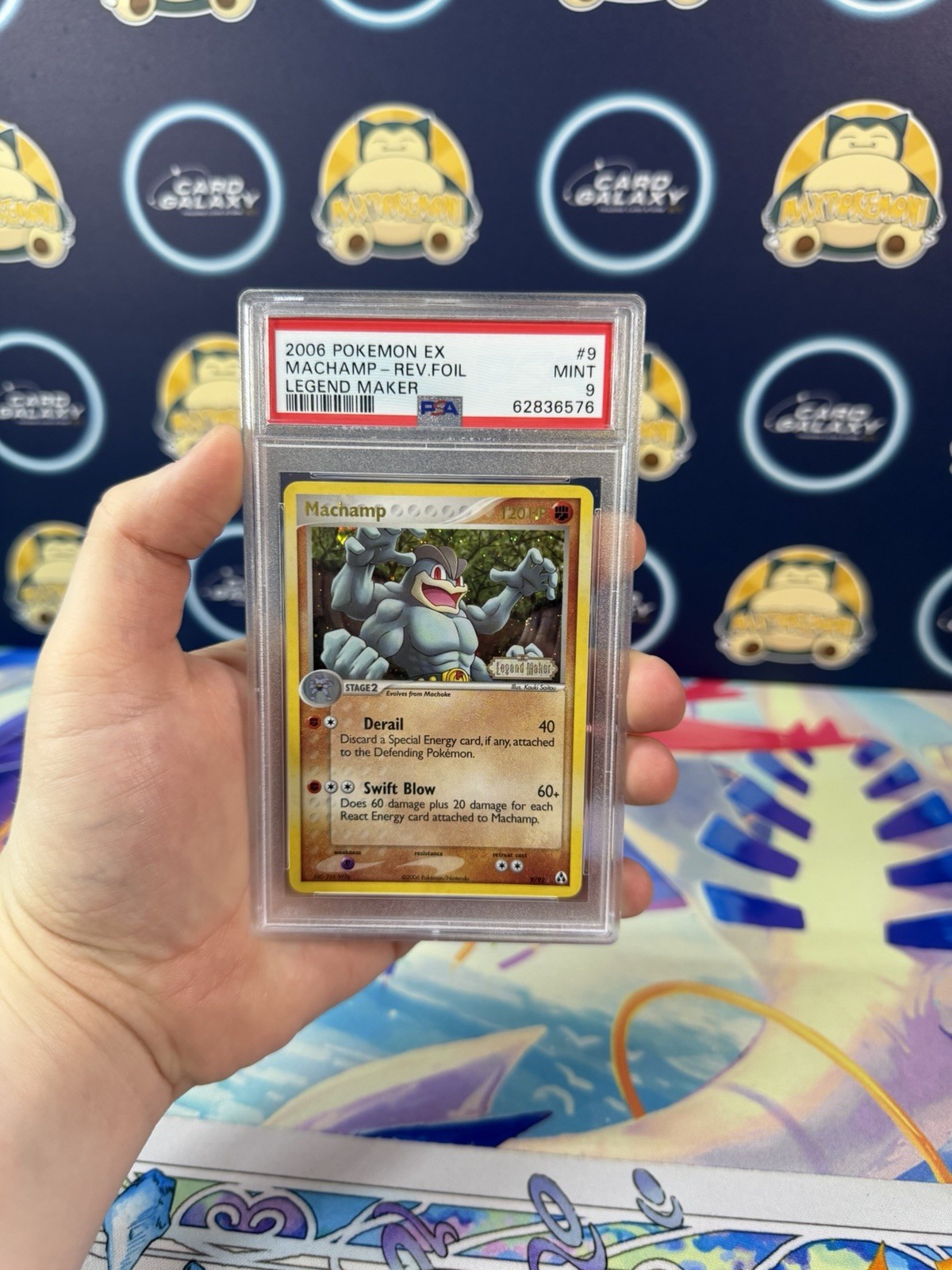 2006 Pokémon EX Legend Maker #9 Machamp Reverse Stamp PSA 9 Mint 2006 Pokémon EX Legend Maker #9 Machamp Reverse Stamp PSA 9 Mint