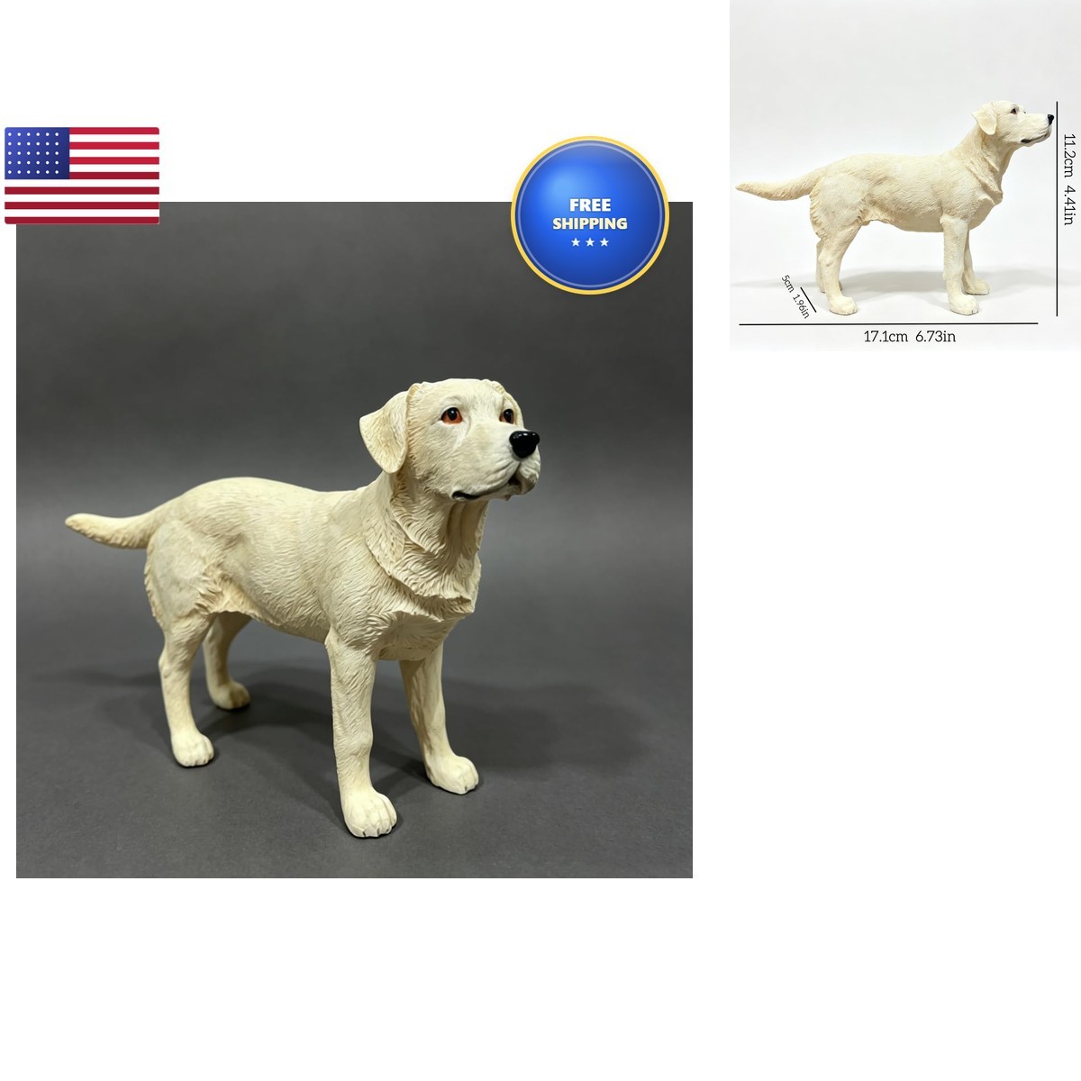 Artgenius Labrador101 Yellow Labrador Retriever Figurine Statue Decor