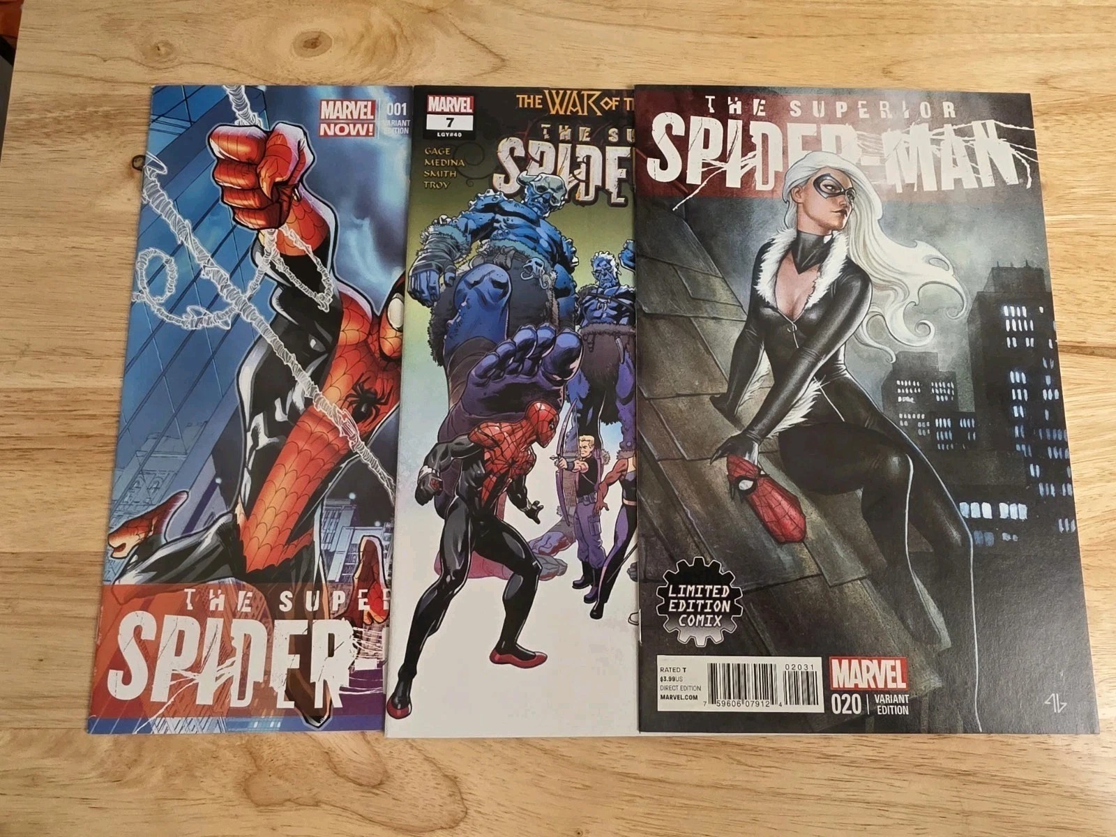 THE SUPERIOR SPIDER-MAN LOT #1 Ramos Variant, #7 & #20 Granov Variant
