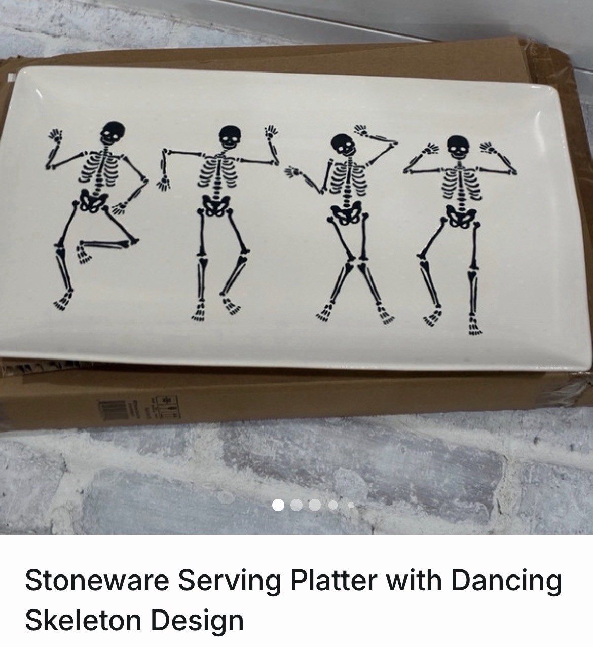 Stoneware Dancing Skeleton Halloween Stoneware Dancing Skeleton Halloween