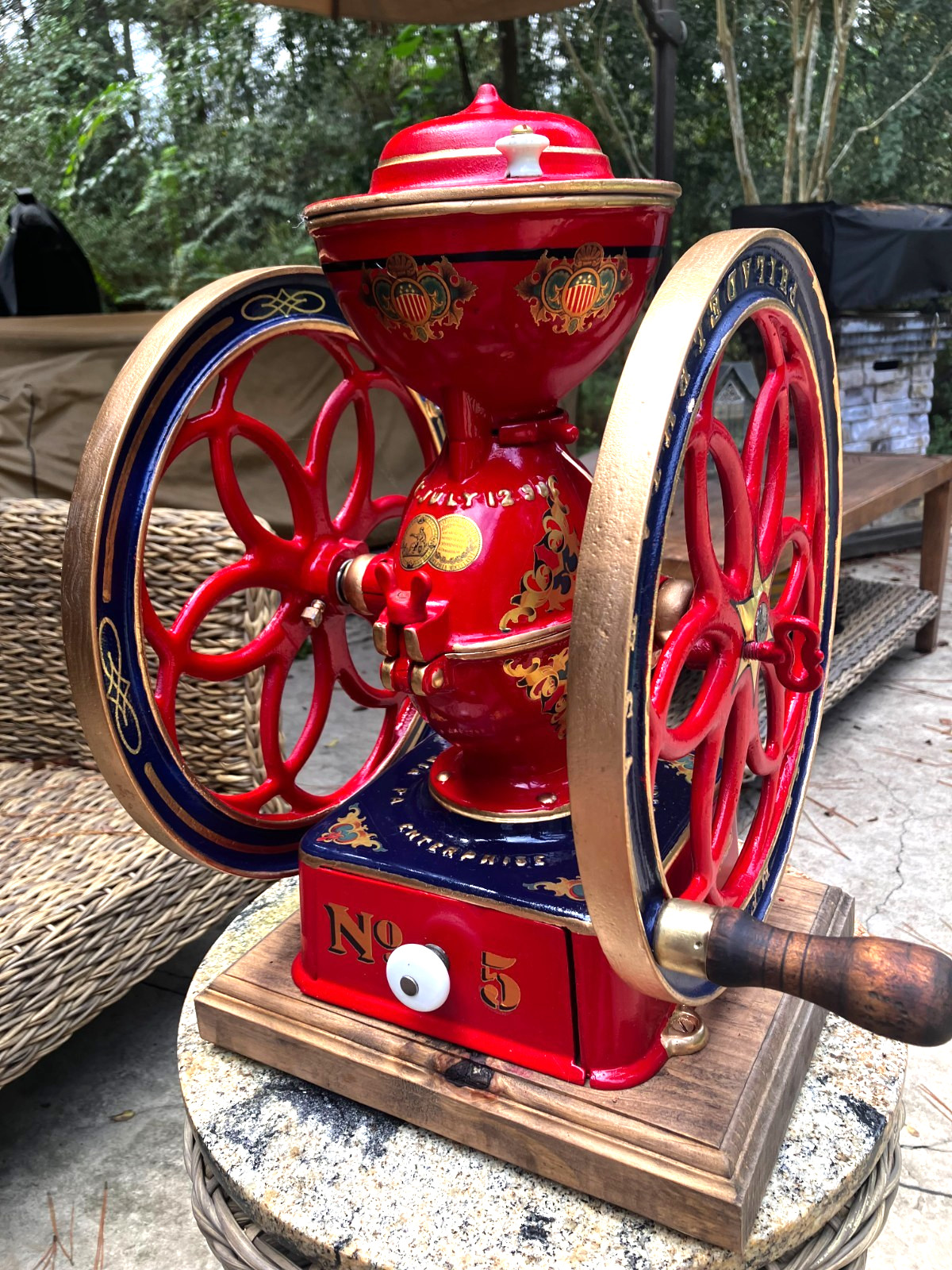 Restored Antique Enterprise No.5 Coffee Mill Grinder Restored Antique Enterprise No.5 Coffee Mill Grinder