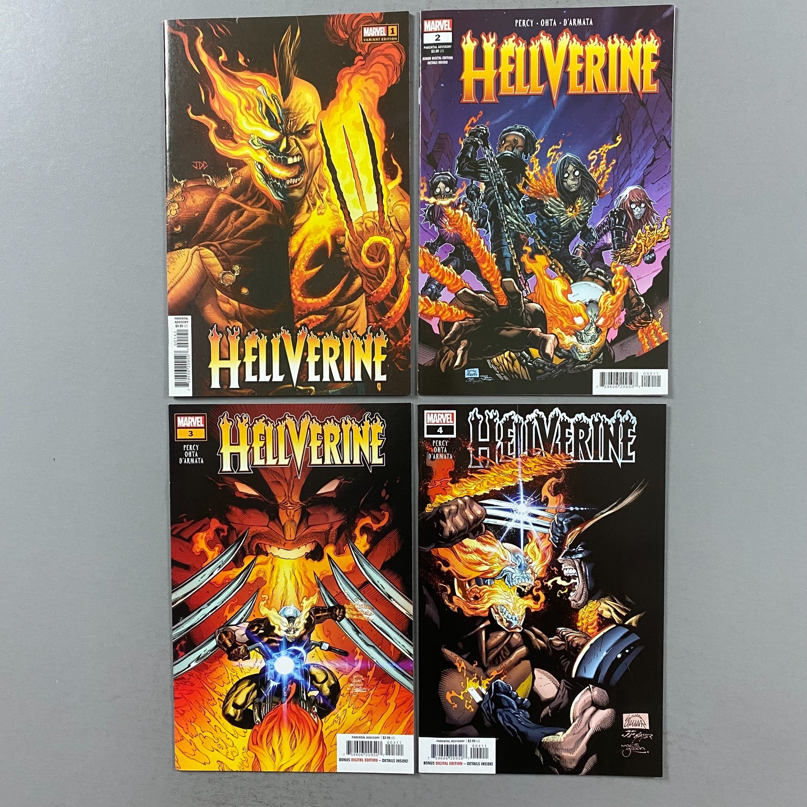 HELLVERINE 1-4 1 2 3 4 COMPLETE SERIES (2024, MARVEL COMICS) HELLVERINE 1-4 1 2 3 4 COMPLETE SERIES (2024, MARVEL COMICS)