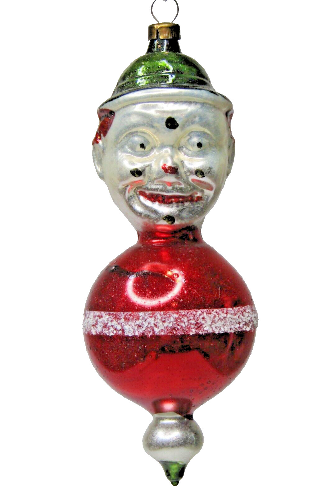VTG Antique Glass HANS CLOWN HEAD Foxy Grandpa on Ball Christmas Ornament German VTG Antique Glass HANS CLOWN HEAD Foxy Grandpa on Ball Christmas Ornament German